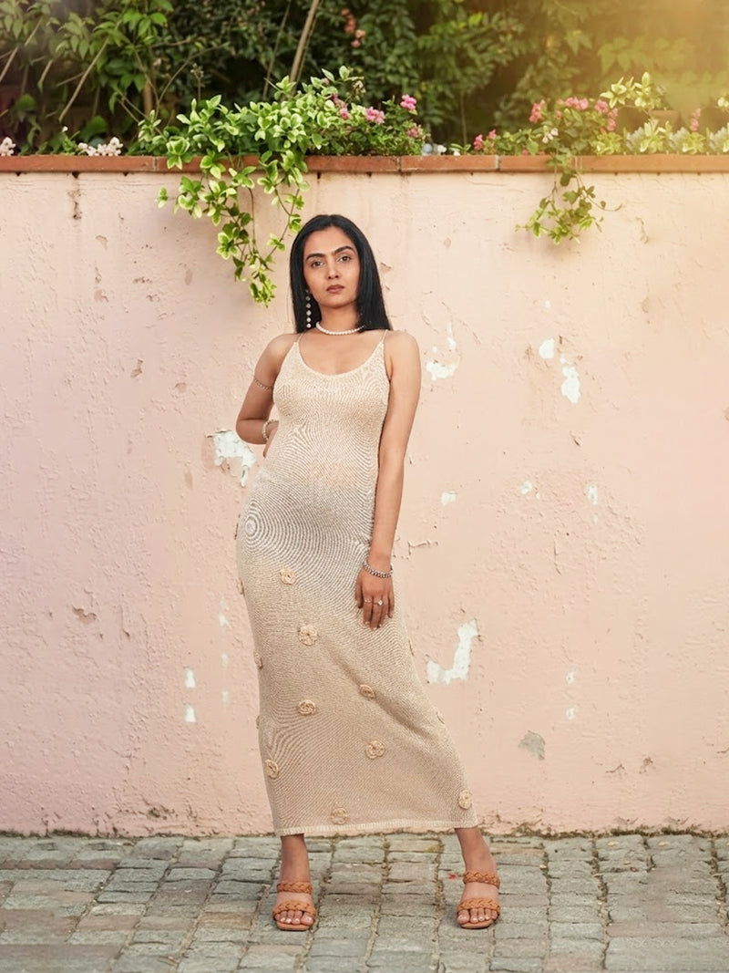 Women’s Plunge Neck Backless Maxi Dress