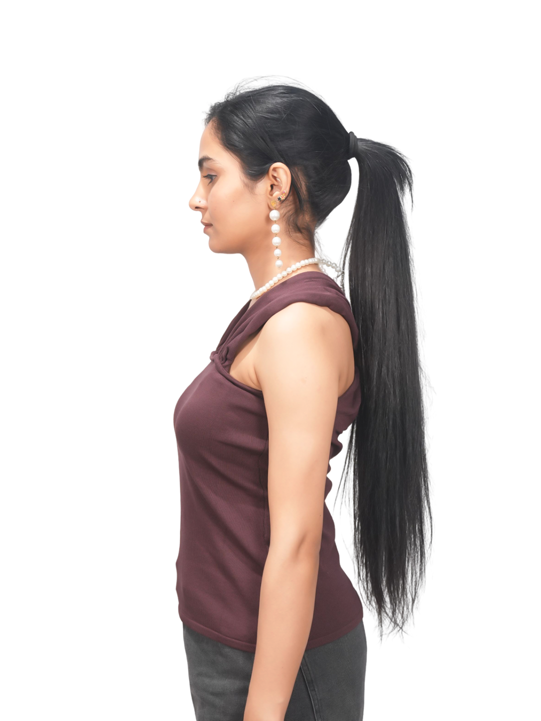 Women’s Shoulder Strap Ribbed Crop Top