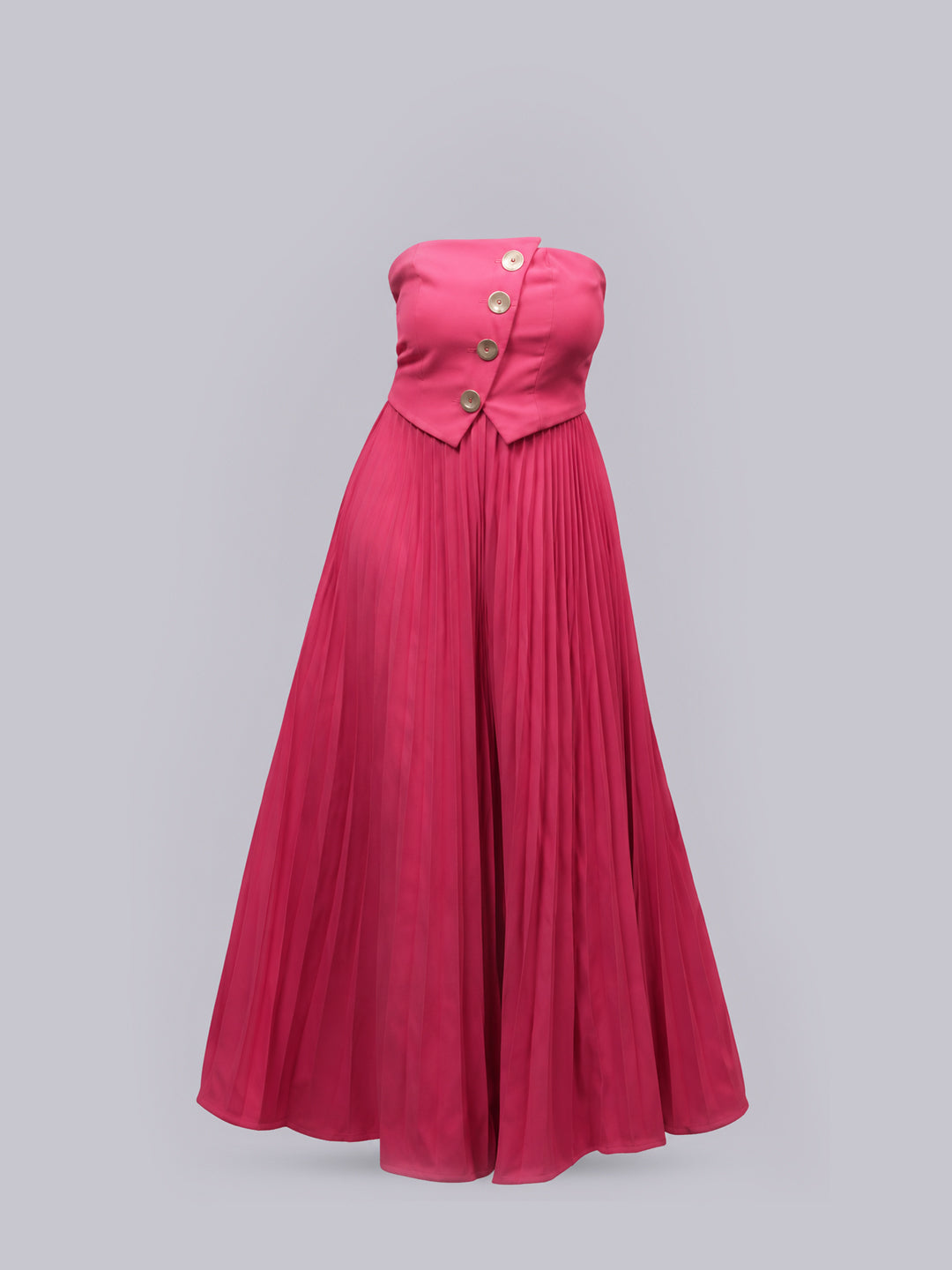  A full, pleated skirt.