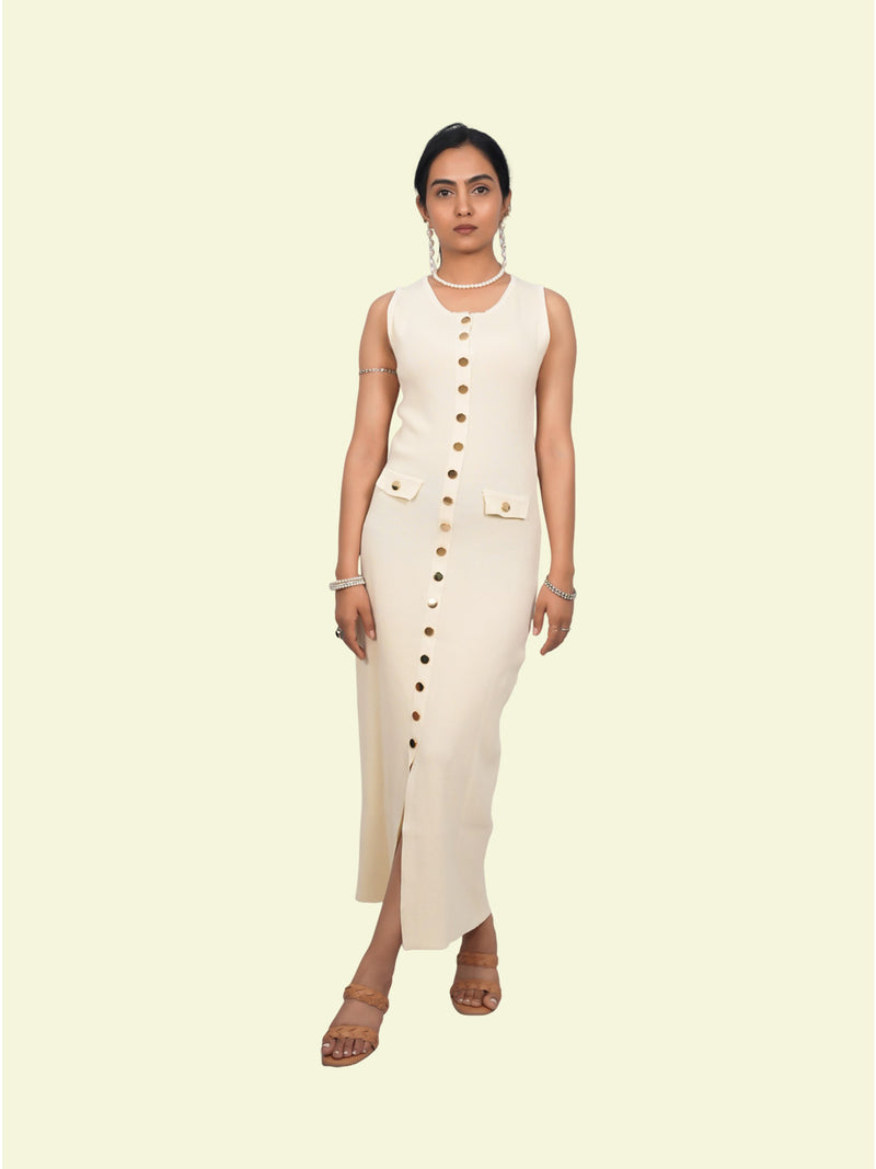 Women’s Sleeveless Round Neck Maxi Dress  Flowy Long Dress