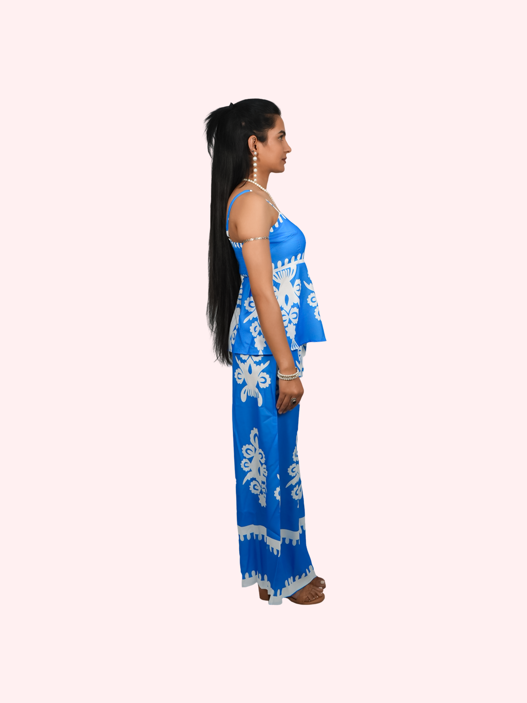 Women’s Fitted Printed Cami Top and Pant Co-ord Set
