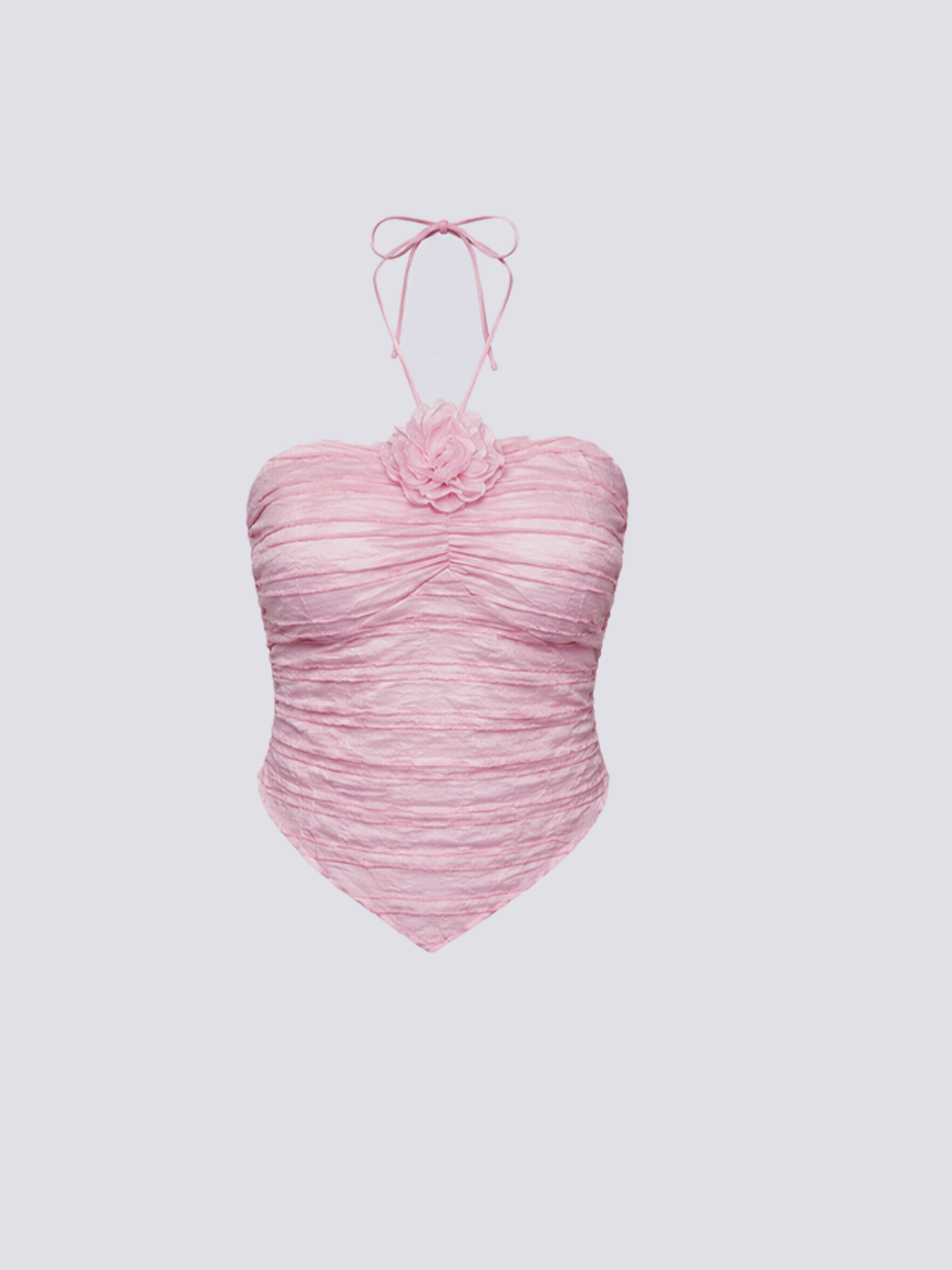 Women's Blush Ruched Halter Top