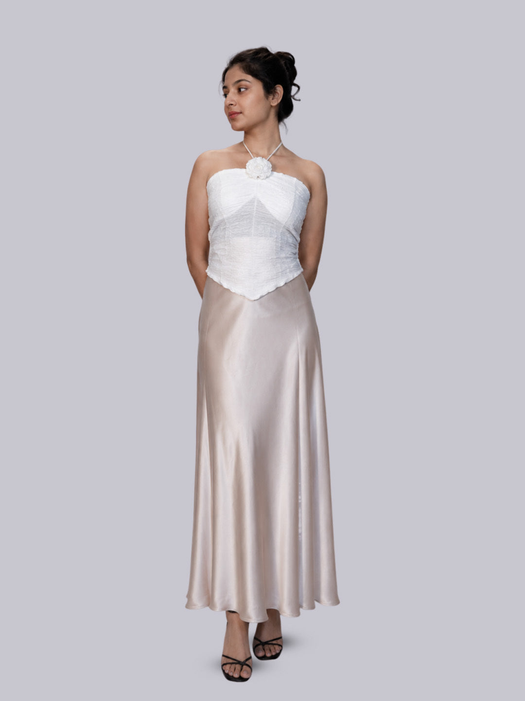  A Strapless Formal Dress